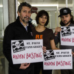 St Pauli fans support the workers