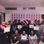Young trade union leaders from Tunisia receive their diplomas.