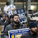 US steelworkers march. Photo: USW