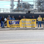 La section locale 477 de l'USW manifeste chez Suncor, à Commerce City. Source : USW 