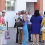 Participants waiting outside. PHOTO by Raman YERASHENIA, BITU