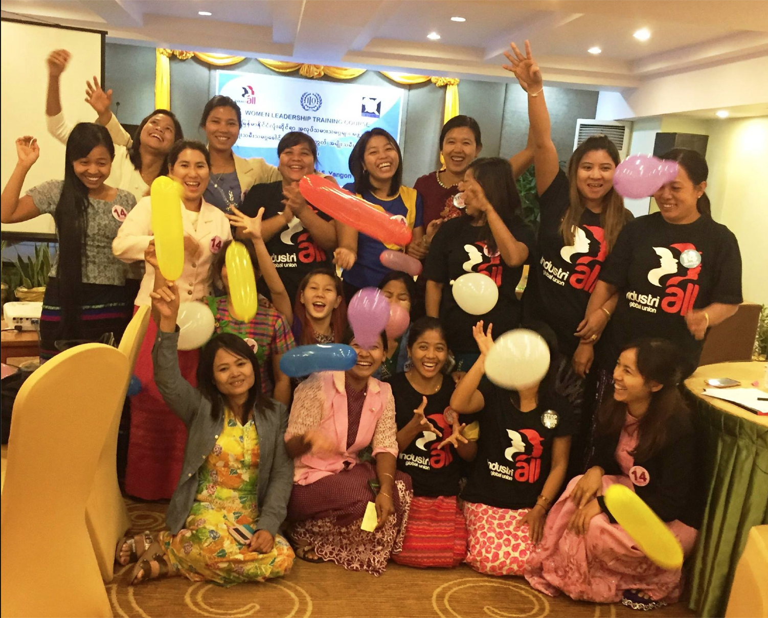 Training women in Myanmar.
