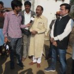 INMWF general secretary, S Q Zama, being interviewed by local media during the visit. 