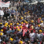 Des milliers de personnes se sont rassemblées pour soutenir les mineurs.